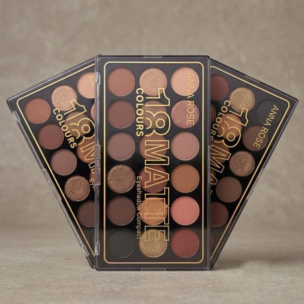 ANNA ROSE 18 Matte Colours Eyeshadow Compact